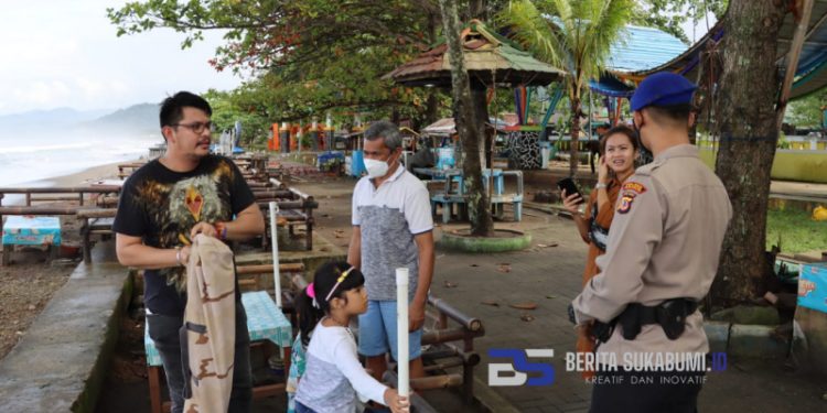 Hindari Lonjakan Wisatawan, Polairud Polres Sukabumi Amankan Wisata Pantai
