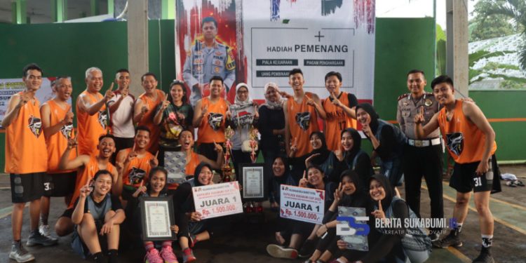 Hebat!! Ketua Bhayangkari Sukses Bawa Tim Basket Polres Sukabumi Jadi Juara 1