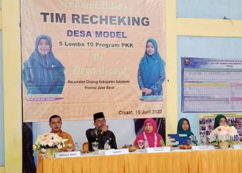 Tim Recheking Desa Model Kabupaten Sukabumi Kunjungi TP PKK Desa Cisaat Cicurug