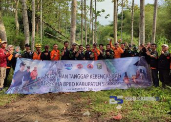 BPBD Kabupaten Sukabumi Bersama PT AGM Mekarsari Adakan Pelatihan Tanggap Bencana