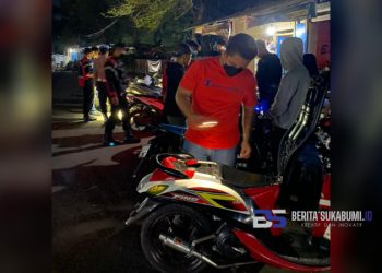 Tim Patroli Polres Sukabumi Sita Tiga Unit Motor Berknalpot Bising