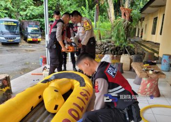 Antisipasi Terjadinya Bencana Alam, Samapta Polres Sukabumi Cek Sarpras Evakuasi