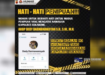Menggunakan Foto Profil Kapolres Sukabumi, Diduga Ada Oknum yang Ingin Berbuat Jahat Melalui Pesan WhatsApp