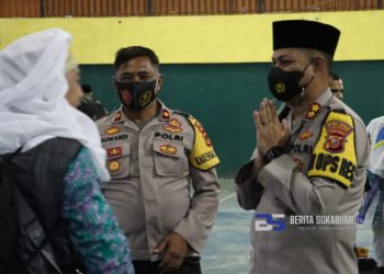 Kepulangan Ratusan Jamaah Haji Asal Sukabumi Disambut Kapolres