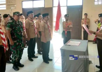 Ketua Kwarcab Kabupaten Sukabumi Lantik Pengurus Pramuka Ranting Bojonggenteng
