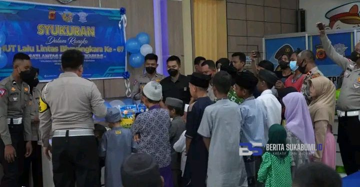 Peringati HUT ke 67, Satlantas Polres Sukabumi Gelar Baksos dan Edukasi Lalu Lintas