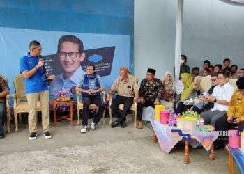 Sandiaga Uno Kunjungi Pabrik Mineral PT AGS di Desa Tenjolaya Cicurug