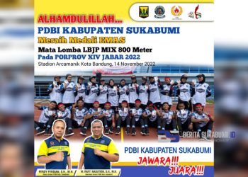 Alhamdulillah!! Atlet PDBI Kabupaten Sukabumi Raih Medali Emas pada LBJP Porprov Jabar