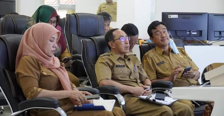 Secara Virtual, Sekda Kabupaten Sukabumi Ikuti Rakor Inflasi Daerah Bersama Kemendagri