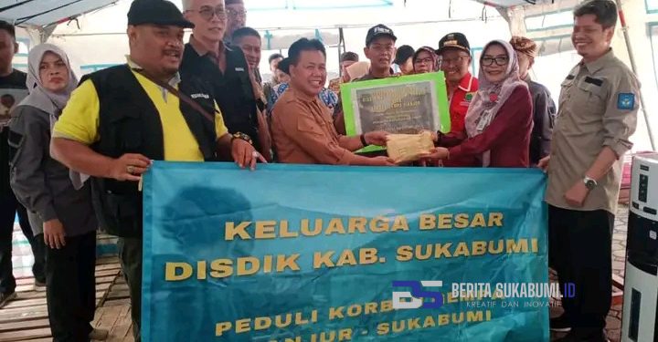 “Disdik Peduli” Salurkan Bantuan Kepada Korban Gempa di Sukalarang dan Cianjur, Apa Saja?