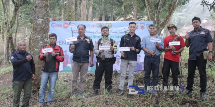 Tebar Kebaikan!! GAIB 212 dan Relawan Cicurug Peduli Tanam Ratusan Pohon di Kawasan TNGHS Kawah Ratu