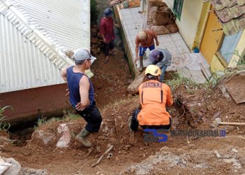 TPT Jalan Setapak di Desa Kutajaya Ambruk, Dua Rumah Terancam