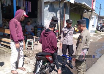 Polsek Sagaranten Amankan Enam Unit Sepeda Motor dan 3 Botol Miras Saat Razia Knalpot Brong
