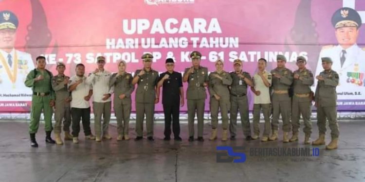 Wabup Apresiasi Prestasi Satpol-PP Kabupaten Sukabumi dalam HUT Satpol PP ke-73 di Bandung
