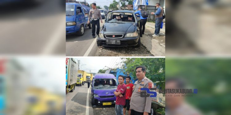 Mobil Angkot vs Honda City Tabrakan di Parungkuda, Begini Kronologisnya!!