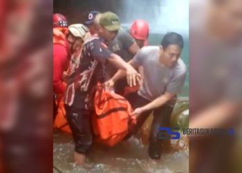 Inalillahi!! Korban Tenggelam di Curug Sentral Kabandungan Ditemukan Tim SAR Gabungan dalam Keadaan Meninggal Dunia