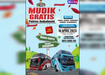 Mudik Gratis Polres Sukabumi, Catat Waktunya!!