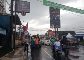 Cegah Kemacetan pada Mudik Lebaran, Polres Sukabumi Lakukan Rekayasa Lalu Lintas di Jalur Sukabumi Utara