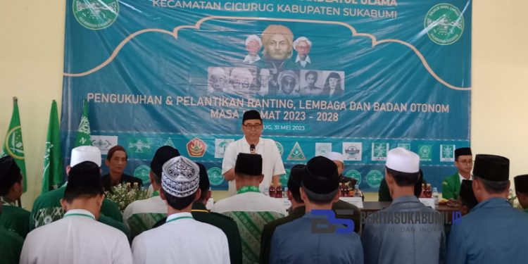 MWCNU Melantik Kepengurusan Ranting, Lembaga dan Badan Otonom se-Kecamatan Cicurug