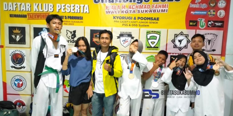 Dalam Kejuaraan Taekwondo Sukabumi Challenge, OSK Cicurug Boyong 7 Medali