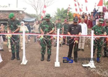 Pembangunan TMMD ke-116 di Desa Jambenenggang Diapresiasi Iyos Somantri