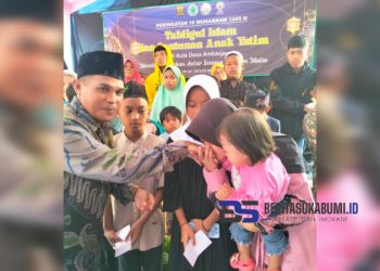 10 Muharram 1445 H, Pemdes Ambarjaya Santuni 100 Anak Yatim