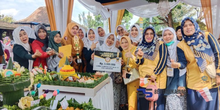 UPTD Puskesmas Cicurug Raih Juara 1 Lomba Tumpeng Pada Acara HUT IBI Ke-72