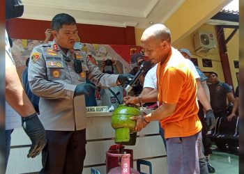 Polisi Tangkap Pelaku Oplos Gas Melon di Palabuhanratu