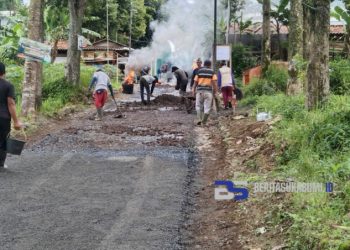 Sepanjang 500 Meter, Akses Jalan Menuju Padepokan Girijaya Sudah Diperbaiki