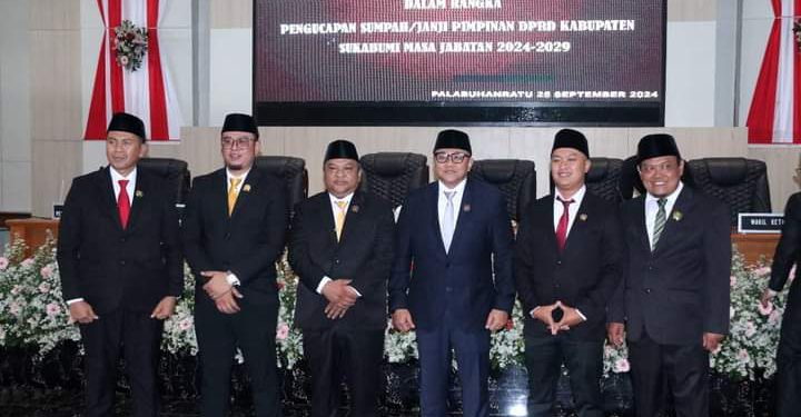 DPRD Kabupaten Sukabumi Sahkan Pimpinan Definitif Periode 2024-2029