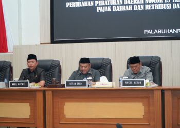 Rapat Paripurna ke-11, DPRD Kab. Sukabumi Sampaikan Pandangan Umum Fraksi-fraksi Terhadap Nota Pengantar Bupati Mengenai Raperda Tentang Pajak dan Retribusi Daerah