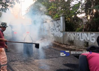 Pemdes Kutajaya Cicurug Realisasikan Anggaran DD Tahap 1 untuk Pengaspalan Jalan Desa