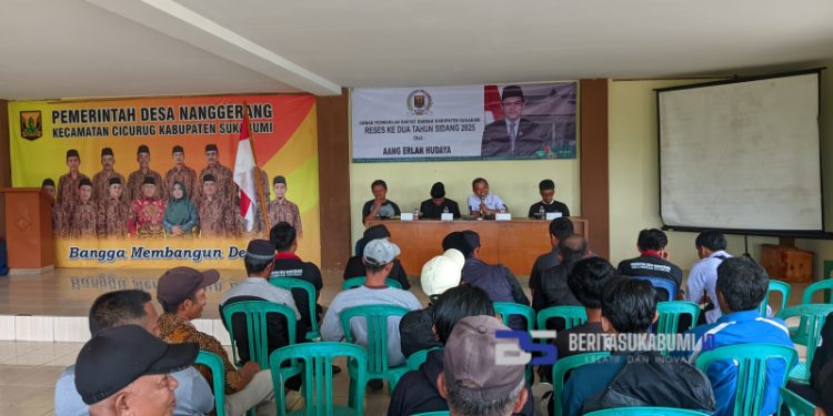 Warga dan Kades Nanggerang Sampaikan Aspirasi dalam Reses Anggota DPRD Kab.Sukabumi Aang Erlan Hudaya