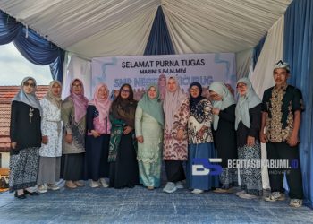 Penuh Haru!! Purna Tugas Kepala SMPN 1 Cicurug Diselimuti Isak Tangis