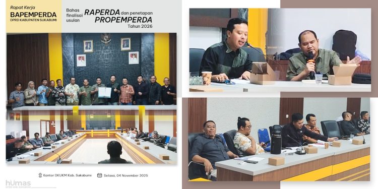 Bapemperda DPRD Kab. Sukabumi Tuntaskan Pembahasan 13 Raperda untuk Propemperda 2026