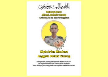 AJC Mengucapkan Bela Sungkawa Atas Wafatnya Anggota Polsek Cicurug, Aiptu Irfan Maulana