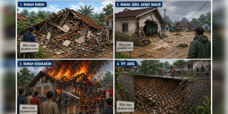 13 Peristiwa di Desa Cisaat Belum Ditangani, Kades: Sudah Laporkan ke BPBD