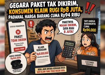 Gegara Paket Tak Dikirim, Konsumen Klaim Rugi Rp8 Juta, Padahal Harga Barang Cuma Rp94 Ribu