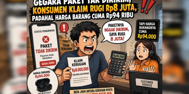 Gegara Paket Tak Dikirim, Konsumen Klaim Rugi Rp8 Juta, Padahal Harga Barang Cuma Rp94 Ribu