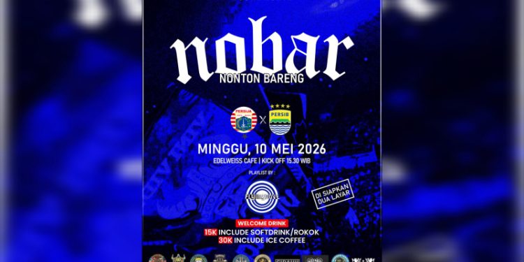 Besok!! Bobotoh Sukabumi Utara Adakan Nobar Persija vs Persib di Edelweiss Cafe Cicurug