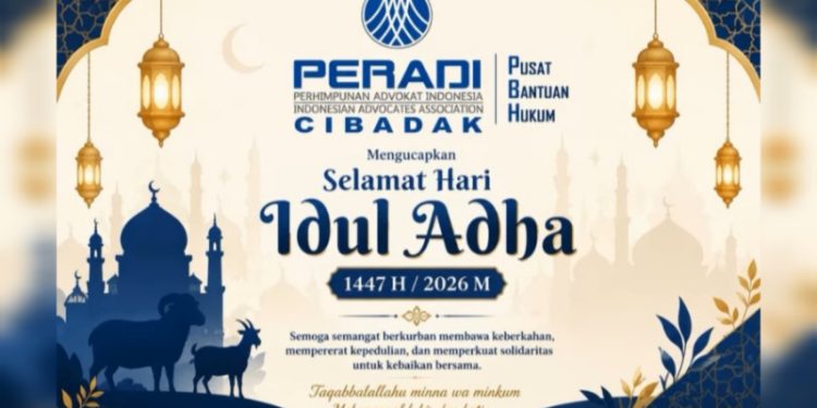 DPC PERADI Cibadak Sampaikan Ucapan Idul Adha 1447 H: Jadikan Momen Kurban Penguat Solidaritas dan Kebaikan Bersama