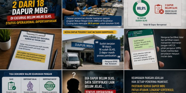 Waduh! Dua dari 18 Dapur MBG di Cicurug Belum Miliki SLHS, Status Operasional Dipertanyakan
