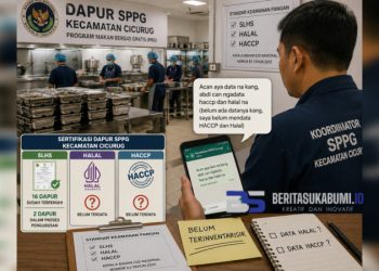 Ditanya Soal Kelengkapan Halal dan HACCP Dapur MBG, Koordinator SPPG Cicurug Akui Data Belum Tercatat
