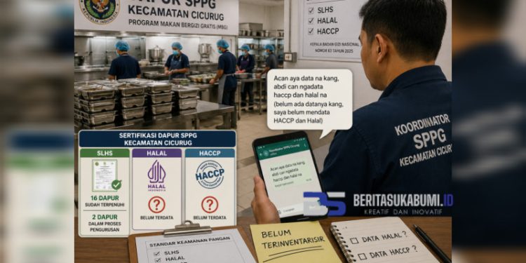 Ditanya Soal Kelengkapan Halal dan HACCP Dapur MBG, Koordinator SPPG Cicurug Akui Data Belum Tercatat
