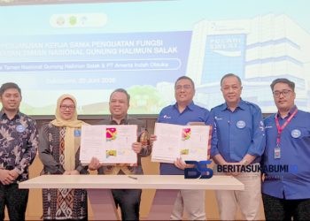 Perkuat Fungsi Kawasan, TNGHS dan PT Amerta Indah Otsuka Jalin Kerja Sama
