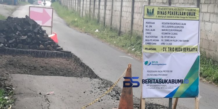 Rekonstruksi Jalan Warungceuri–Purwasari Dimulai, Warga Cicurug Sampaikan Terima Kasih ke Pemkab Sukabumi