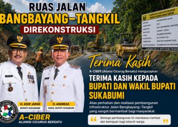 Ruas Jalan Cicurug-Cidahu Direkonstruksi, A-Ciber Ucapkan Terima Kasih kepada Bupati dan Wakil Bupati Sukabumi