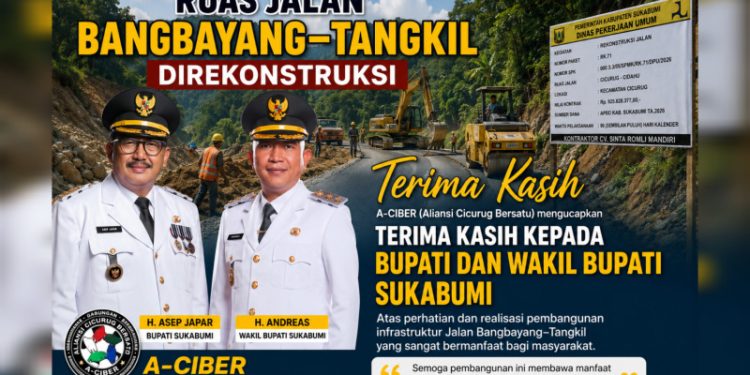 Ruas Jalan Cicurug-Cidahu Direkonstruksi, A-Ciber Ucapkan Terima Kasih kepada Bupati dan Wakil Bupati Sukabumi