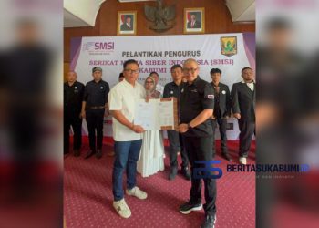 Eman Sulaeman Resmi Pimpin SMSI Sukabumi Raya, Diharapkan Perkuat Kolaborasi dengan Pemkab