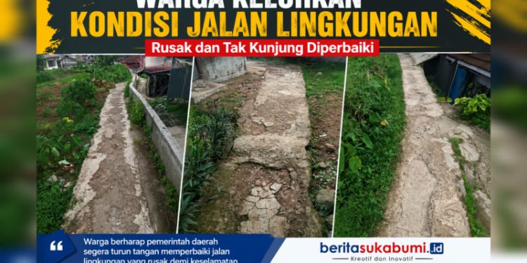 Warga Kampung Nyangkowek Bangbayang Kecewa, Jalan Lingkungan Rusak Bertahun-tahun Tak Kunjung Diperbaiki